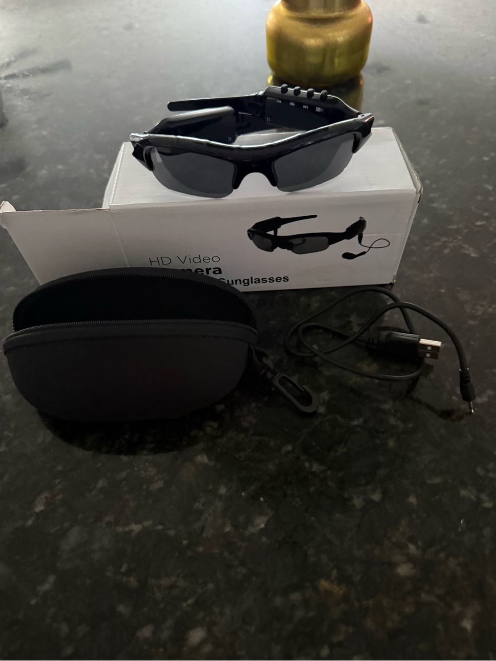 HD Video Sunglasses with Built-In Camera - Black